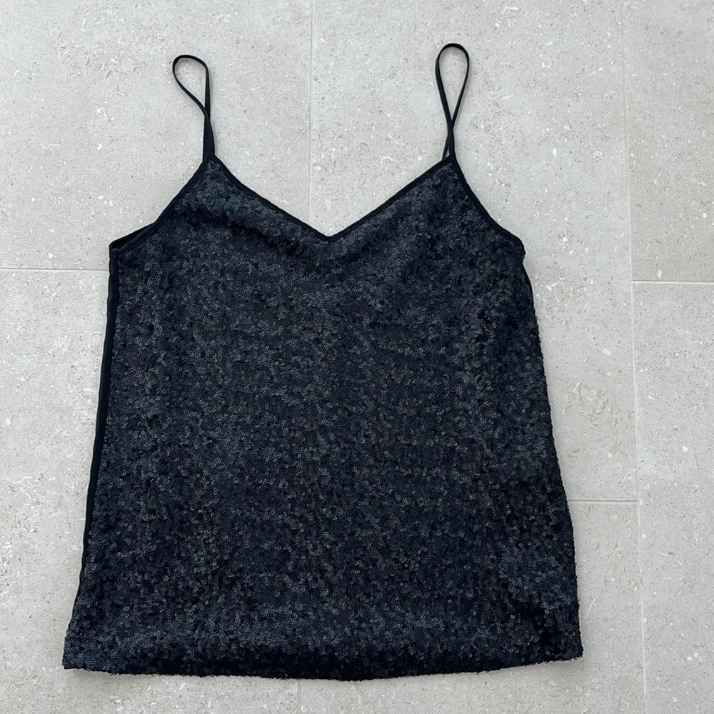 Zara Basics Sequin Cami Size Xs - image 1